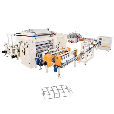 สายการผลิตเครื่องทำกระดาษทิชชูแบบพับ V อัตโนมัติเต็มรูปแบบ ตั้งแต่การพับจนถึงการบรรจุ